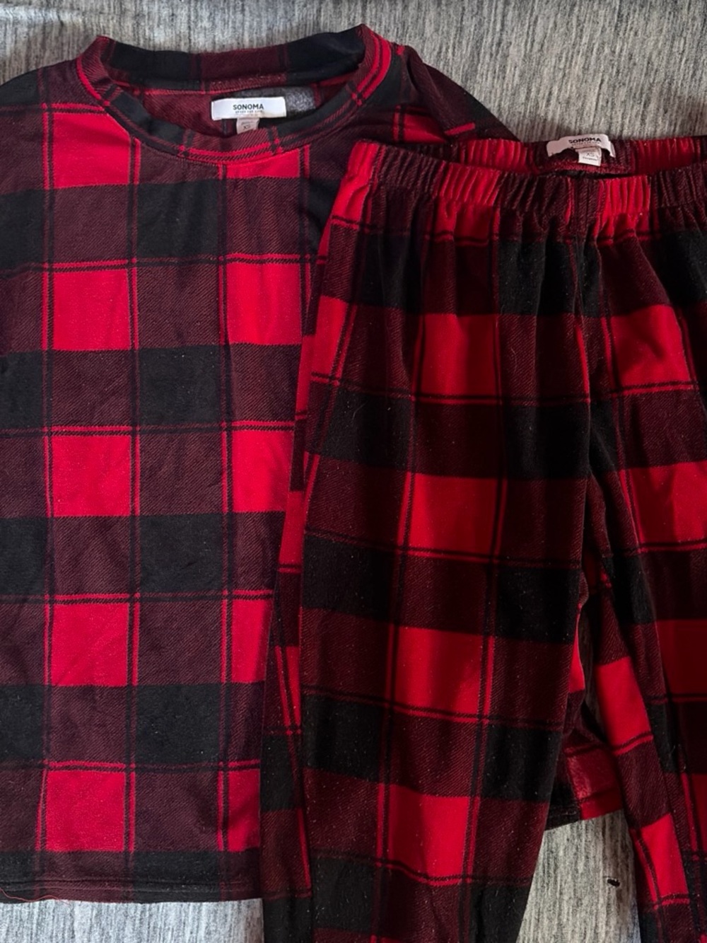 Sonoma Red and Black Buffalo Plaid Pajama Set